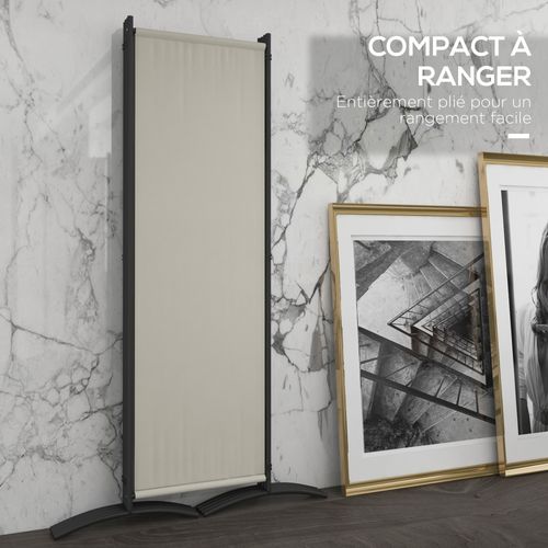 Brise-vue Paravent Sur Pied Séparateur 4 Panneaux 221 X 172 Cm