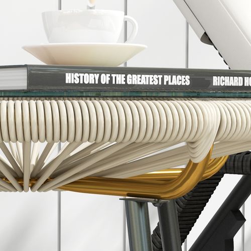 Table Basse Ronde De Jardin En Résine Tressée Métal