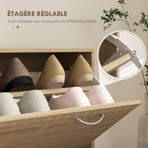 Ensemble Meubles D'entrée Design Naturel Effet Bois