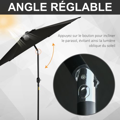 Parasol Octogonal Inclinable 2,6 M Métal