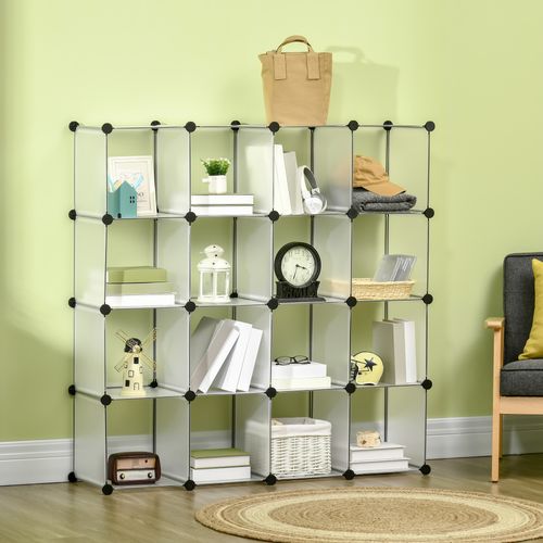 Rangement Modulable 16 Cubes Forme Carré Dim. Totales 125 X 125 Cm