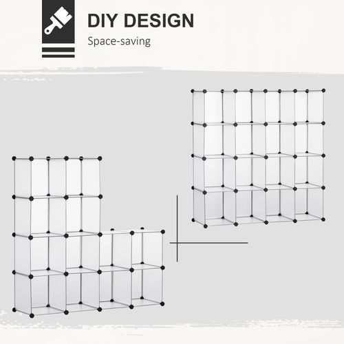 Rangement Modulable 16 Cubes Forme Carré Dim. Totales 125 X 125 Cm