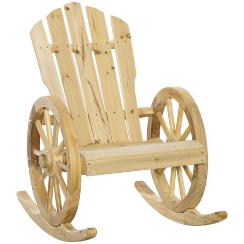 Fauteuil De Jardin Adirondack Accoudoirs Roues Charrette Sapin Pré-huilé