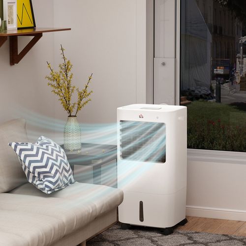 Ventilateur Rafraichisseur Humidificateur 3 En 1 Télécommande Blanc Noir