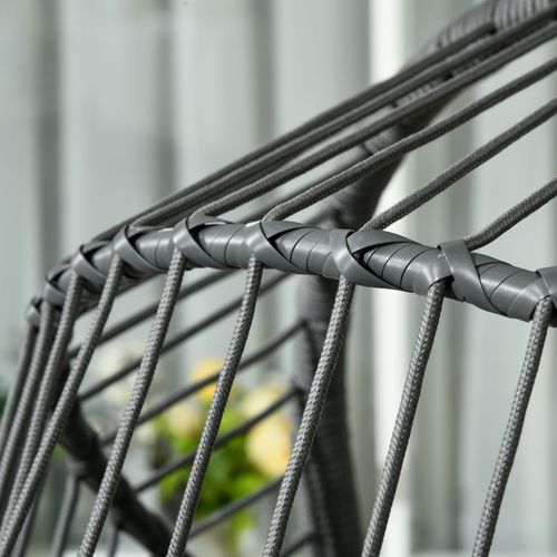 Fauteuil Suspendu Pliable De Jardin Avec Coussin Gris