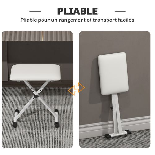 Tabouret Réglable Pliable Piano Clavier