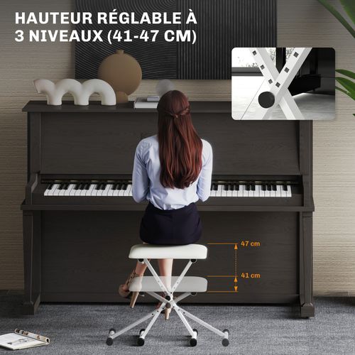 Tabouret Réglable Pliable Piano Clavier