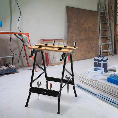 Établi Étau Pliable - 4 Serre-joints, Rangements