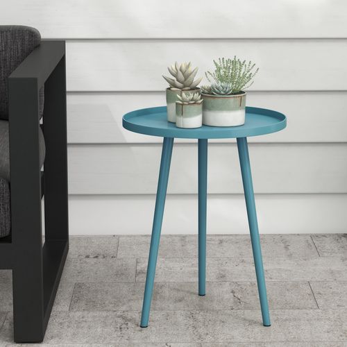 Table Basse De Jardin D'appoint Design Scandinave Ø 40 X 50h Cm Acier