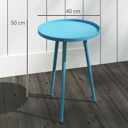 Table Basse De Jardin D'appoint Design Scandinave Ø 40 X 50h Cm Acier