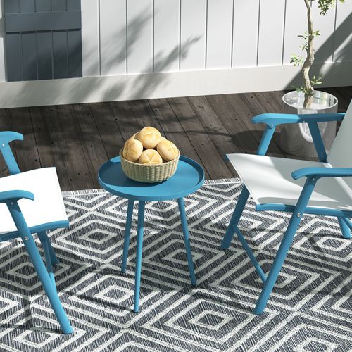 Table Basse De Jardin D'appoint Design Scandinave Ø 40 X 50h Cm Acier