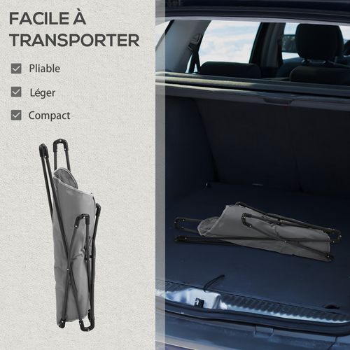 Fauteuil Papillon - Chaise De Camping Pliable - Gris