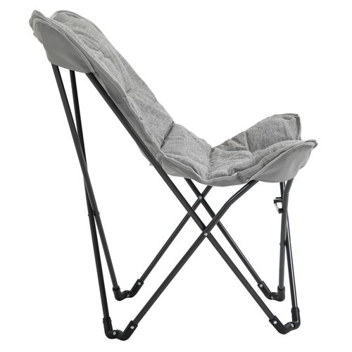 Fauteuil Papillon - Chaise De Camping Pliable - Gris