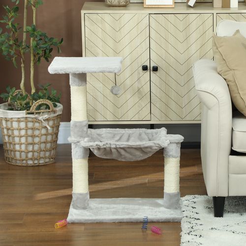 Arbre à Chat 3 Griffoirs, Plateforme, Hamac Et Boule Suspendue