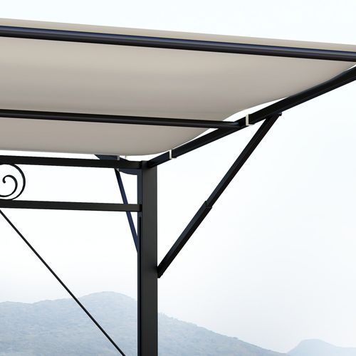 Pergola Tonnelle De Jardin Avec Auvent Réglable Métal Époxy Polyester