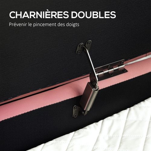 Banquette Coffre 2 En 1 Design Ovale Dim. 108x44x43cm Velours