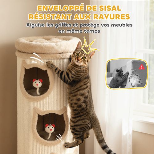 Tour à Griffer Pour Chat Avec Panier Haut - Catztower