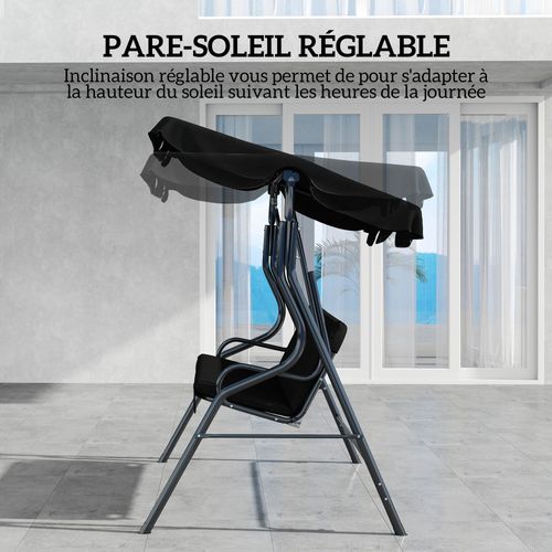 Balancelle De Jardin 3 Places Coussins Assise Dossier