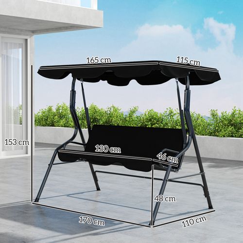 Balancelle De Jardin 3 Places Coussins Assise Dossier