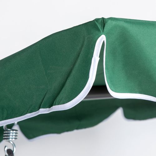 Balancelle De Jardin 3 Places Avec Coussins Gris Blanc Vert