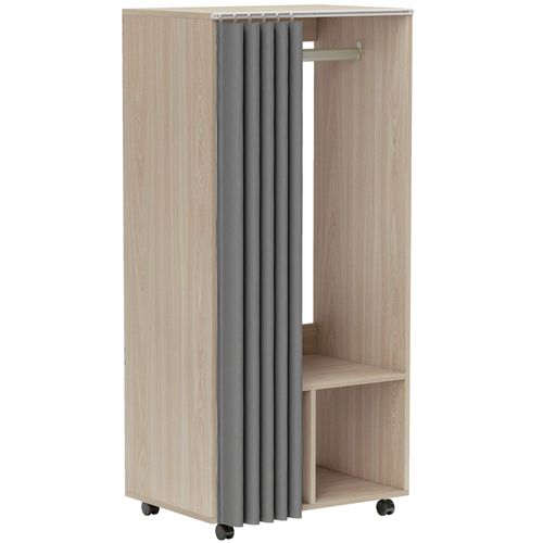 Armoire Penderie Sur Roulettes - Tringle, 2 Compartiments