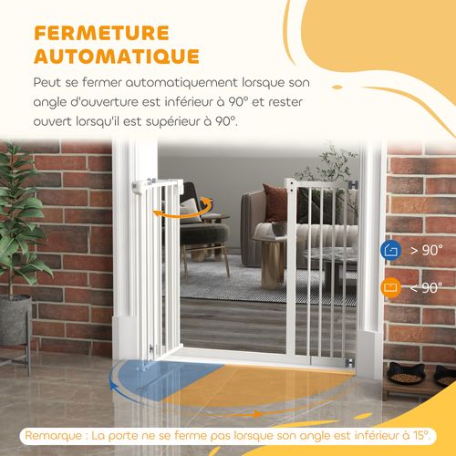 Barrière De Sécurité Chien Porte - L.94 Cm Max. - Sans Perçage