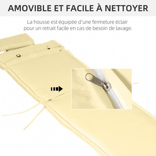 Matelas De Bain De Soleil Épaisseur 5 Cm Zippé Polyester