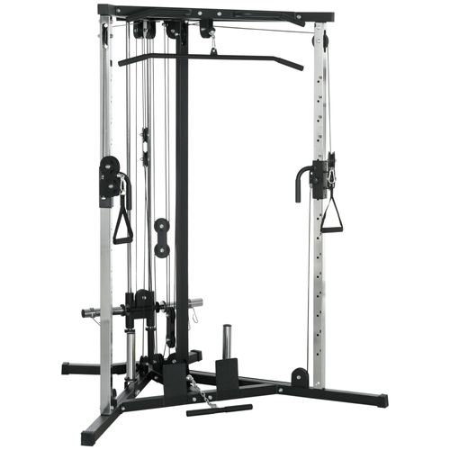 Station De Musculation Multifonction Acier Gris Noir