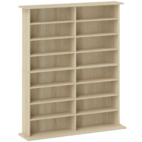 Étagère Range Cd - Meuble Cd Dvd - 16 Compartiments 12 Étagères