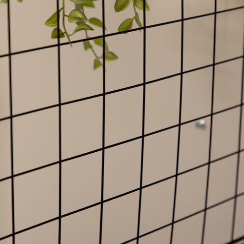 9 Étagères De Rangement Empilables Cubique En Grillage Métallique Noir