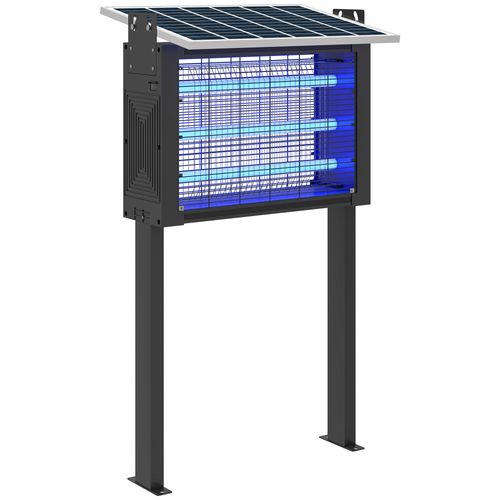 Lampe Anti-moustique 25w LED Solaire Autoportante H. 93 Cm Noir