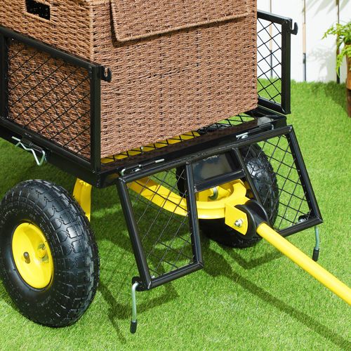 Chariot Modulable En Acier - Max. 200 Kg - Noir Jaune