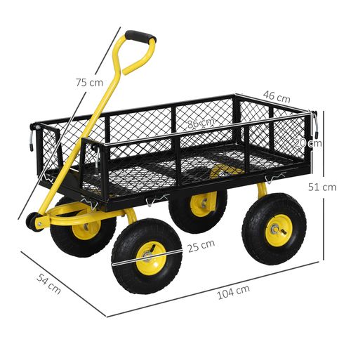 Chariot Modulable En Acier - Max. 200 Kg - Noir Jaune