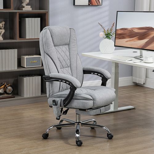 Fauteuil De Bureau Manager Massant Chauffant Inclinable Velours