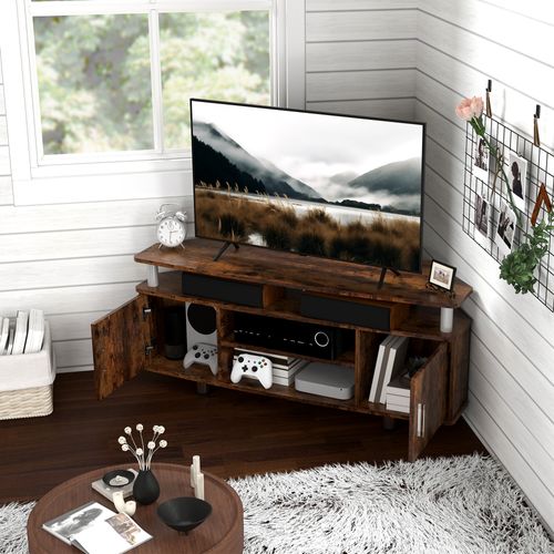 Meuble Banc TV Design Contemporain Multi-rangement