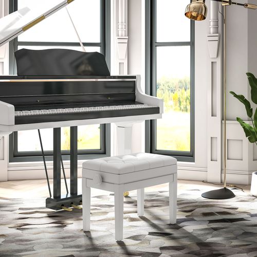 Banquette Coffre Piano Blanc
