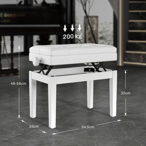 Banquette Coffre Piano Blanc
