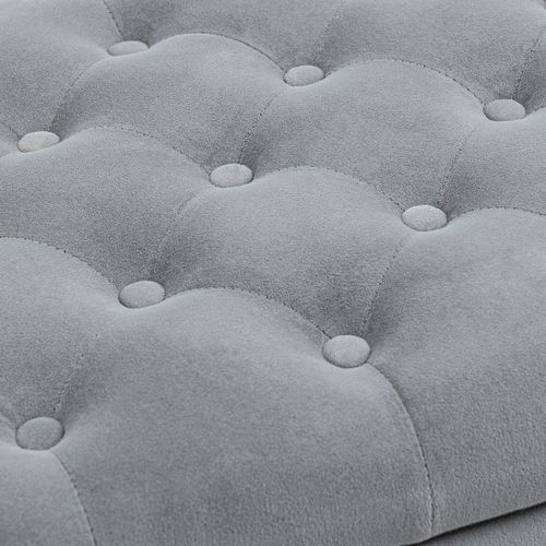 Banquette Coffre De Rangement Velours Dim. 126 X 48,5 X 57 Cm