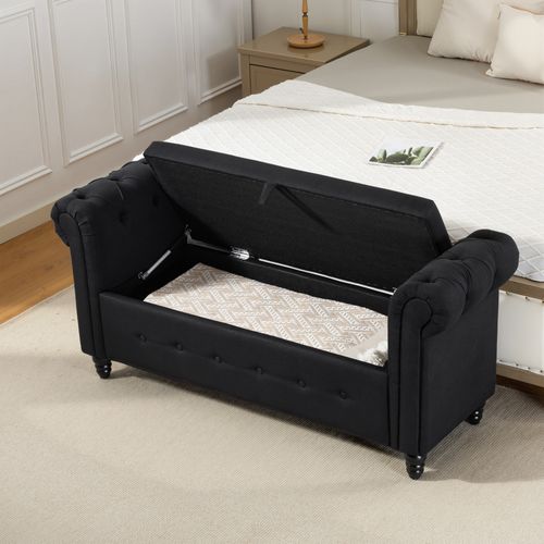 Banquette Coffre Rangement 2 En 1 Chesterfield Aspect Lin