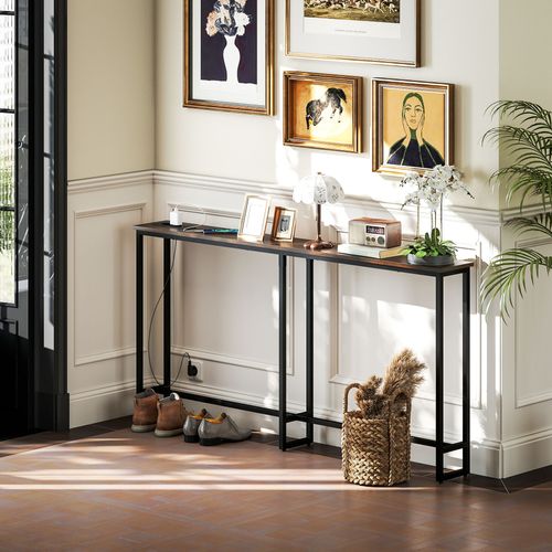 Console D'entrée Style Industriel Prises Courant USB Intégrées