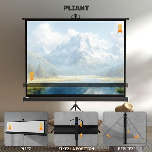 Écran De Projection 4:3 84' Avec Support Trépied