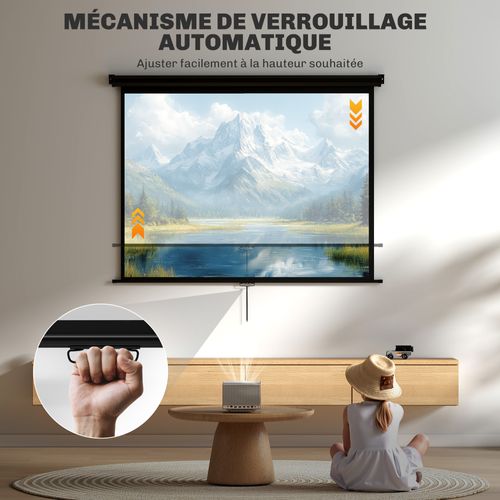Écran De Projection Home-cinéma TV Format 4:3 84 Pouces 4k Hd