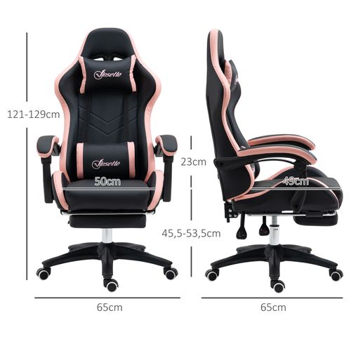 Chaise Gaming - Chaise De Bureau Gamer Inclinable Repose-pieds Rétractable