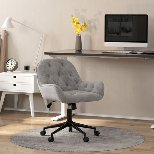 Chaise De Bureau Velours Design Chesterfield Effet Capitonné