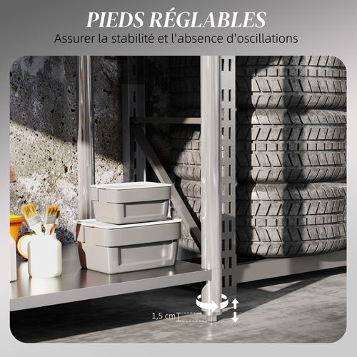 Table De Travail Acier Inox Avec Étagère 90 X 60 X 86 Cm