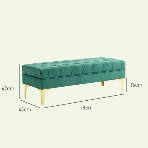 Banquette Capitonnée Style Classique Chic Pieds Dorés Velours
