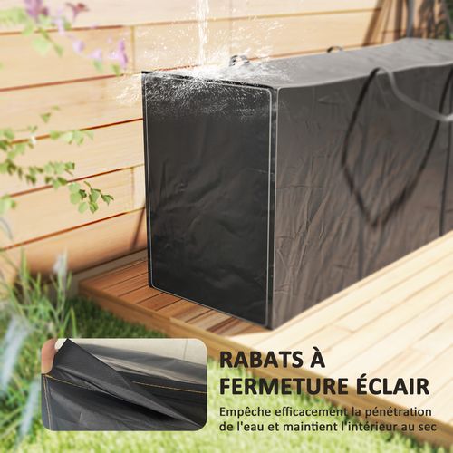 Sac De Rangement Étanche Pour Coussins D'extérieur Avec Poignées Noir