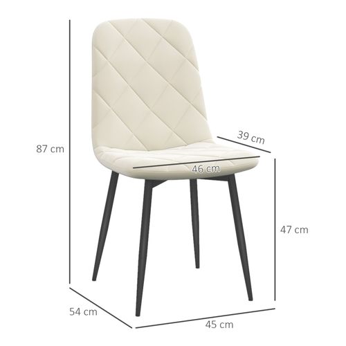 Lot De 4 Chaises Velours Design Chesterfield