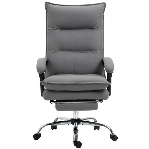 Fauteuil De Bureau Massant Chauffant Inclinable Repose-pieds Microfibre