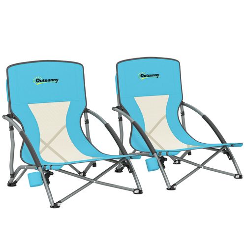 Lot De 2 Chaises De Plage Pliantes Légères Poids Net 2,2 Kg